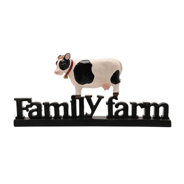 Country Living Resin Cow Family Farm in Black - image 1
