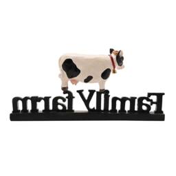 Country Living Resin Cow Family Farm in Black - thumbnail 3