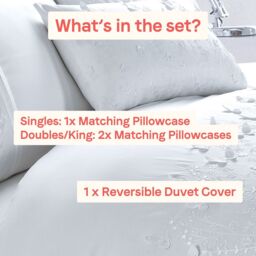 Rapport Home Papillon Polycotton Duvet Cover Set with Pillowcase in White - Size: King - thumbnail 4
