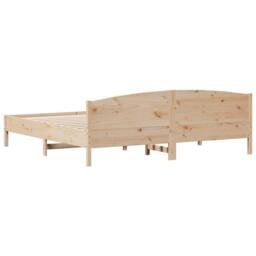 Berkfield Home Bed Frame without Mattress 180x200 cm Super King Solid Wood Pine in Light Brown - thumbnail 6