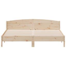 Berkfield Home Bed Frame without Mattress 180x200 cm Super King Solid Wood Pine in Light Brown - thumbnail 4