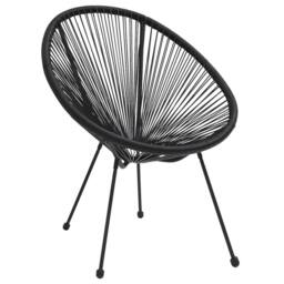 Berkfield Home Timeless 5 Piece Outdoor Dining Set PVC Rattan Black - thumbnail 6