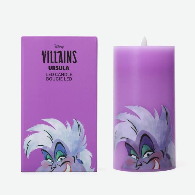 Walt Disney Villains Ursula Inspired Purple LED Candle (Single Flame) - Size: Medium - image 1