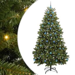 Berkfield Home Artificial Christmas Tree with Stand Green 240 cm PVC & Metal - thumbnail 2