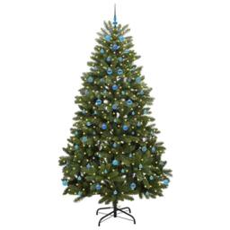 Berkfield Home Artificial Christmas Tree with Stand Green 240 cm PVC & Metal - thumbnail 3