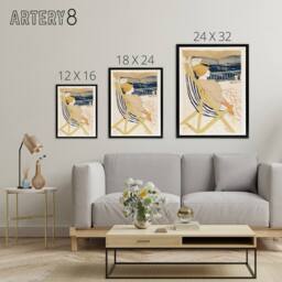 "Artery8 Ocean Cruise Passenger Framed Canvas Wall Art Print Toulouse Lautrec in Beige - Size: W18"" x H24""" - thumbnail 4