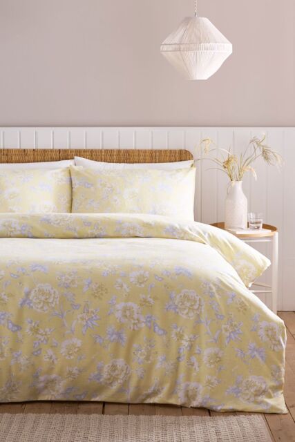 Martex Mia Lemon Floral Duvet Cover Set - Size: Super King