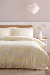 Martex Mia Lemon Floral Duvet Cover Set - Size: Super King - thumbnail 1