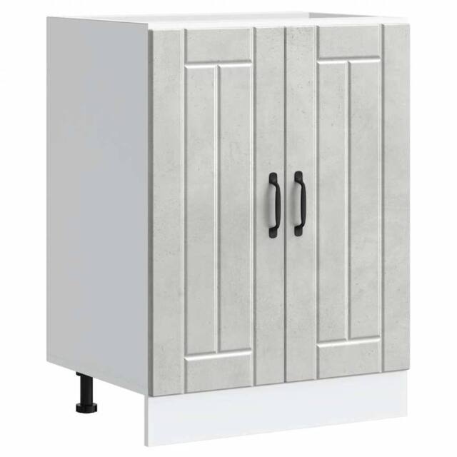Berkfield Home Sink Base Cabinet Lucca Concrete Grey Engineered Wood - image 1