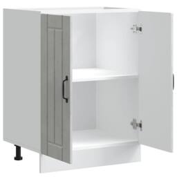 Berkfield Home Sink Base Cabinet Lucca Concrete Grey Engineered Wood - thumbnail 5