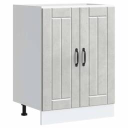 Berkfield Home Sink Base Cabinet Lucca Concrete Grey Engineered Wood - thumbnail 1