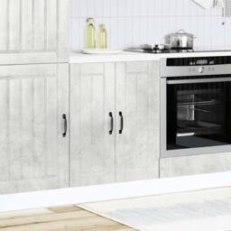 Berkfield Home Sink Base Cabinet Lucca Concrete Grey Engineered Wood - thumbnail 2