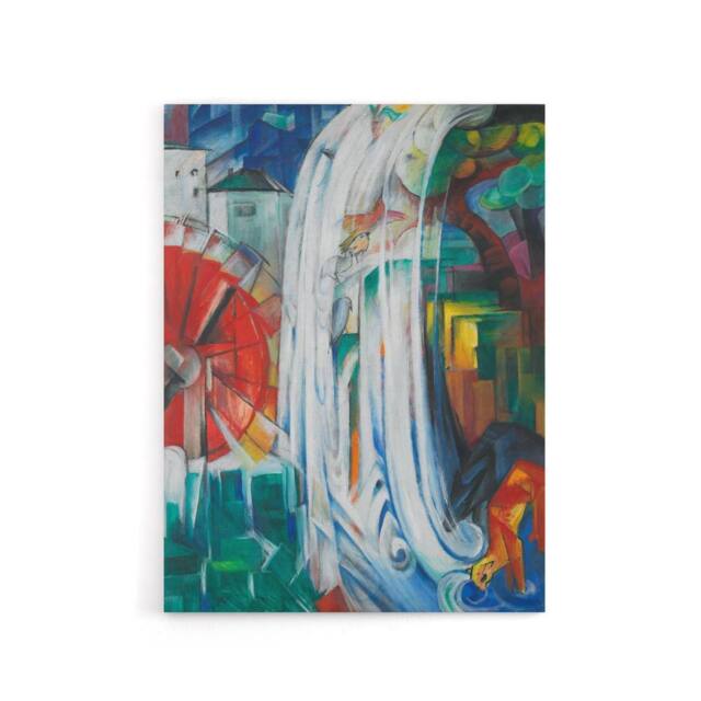 "Artery8 The Bewitched Mill Colourful Franz Marc Vintage Canvas Wall Art - Size: W18"" x H24""" - image 1