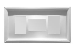 Orsina White 3 Photo Multi Photo Frame, Wall-Mounted Picture Holder, Versatile Glass Protected Poster Frame For Decor