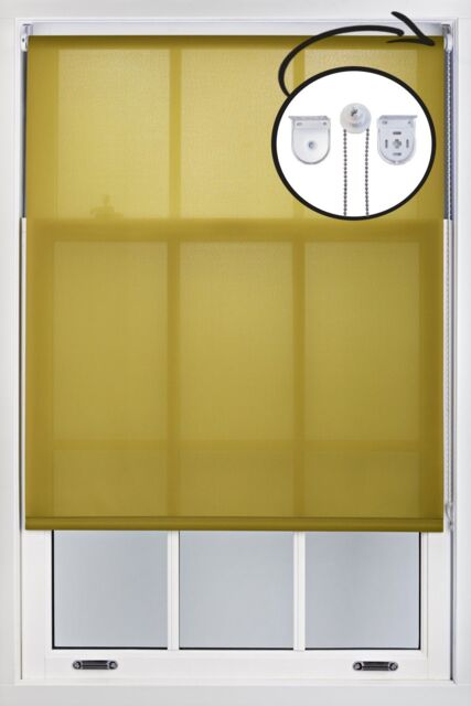 Furnished Green Daylight Roller Blinds with Metal Fittings - Trimmable Window Shade - Size: 140 cm width x 165 cm drop - image 1
