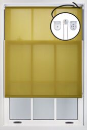 Furnished Green Daylight Roller Blinds with Metal Fittings - Trimmable Window Shade - Size: 140 cm width x 165 cm drop - thumbnail 1