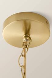ValueLights Juliette Dimpled Glass Disc 3 Tier Chandelier Ceiling Pendant Light in Pale Orange - thumbnail 5