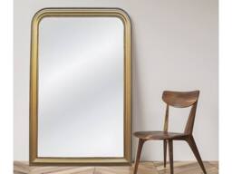 Vente-unique Paulownia Wood Overmantel Mirror - L80 X H110 Cm - Gold Brass Effect - thumbnail 4