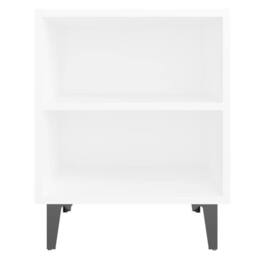 Berkfield Home Bed Cabinet with Metal Legs White 40x30x50 cm - Size: 40 x 30 x 50 cm - thumbnail 4