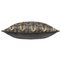 Furn Wisteria Printed Velvet Cushion in Charcoal - Size: 50 cm x 50 cm - thumbnail 3