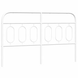 Berkfield Home Metal Headboard White 137 cm - thumbnail 1