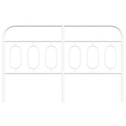 Berkfield Home Metal Headboard White 137 cm - thumbnail 4