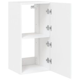 Berkfield Home TV Wall Cabinet with LED Lights White 40.5x35x80 cm - thumbnail 8