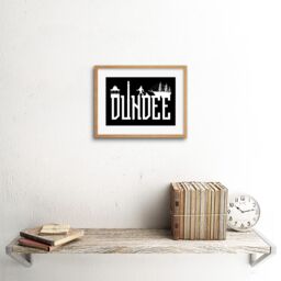 "Artery8 Wall Art Print Dundee Typography Silhouettes Framed 9X7 in Beige - Size: W7"" x H9""" - thumbnail 2