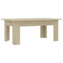 Berkfield Home Coffee Table Sonoma Oak 100x60x42 cm Engineered Wood in Light Tan - Size: 100 x 60 x 42 cm