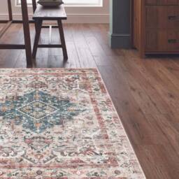 THE RUGS Buram Vintage Washable Rug - Ultra Soft Polyamide Non Slip Design in Light Beige - Size: 60 cm x 180 cm - thumbnail 2