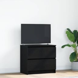 Berkfield Home TV Cabinet Black 60x35x54 cm Engineered Wood - Size: 60 x 35 x 54 cm - thumbnail 1