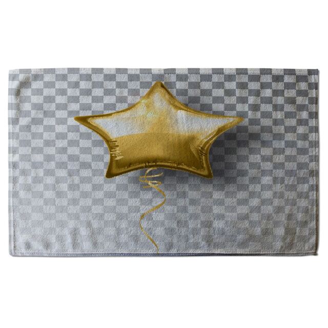 Benjamin Tate Design Golden Star Balloon Soft Bath Towel in Gold - image 1