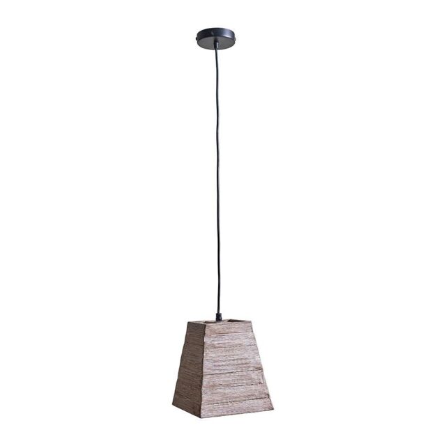 ValueLights Wood Ceiling Light Pendant in Brown - image 1