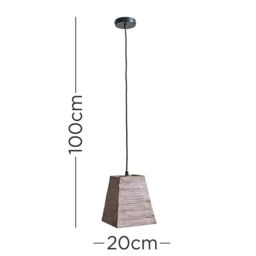 ValueLights Wood Ceiling Light Pendant in Brown - thumbnail 4