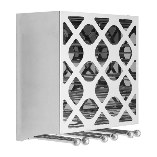 Orsina Space Saving 12 Bottle Rose Gold Finish Wine Rack, Elegant Wine Bottle Rack For Cupboard, Stylish Wine Rack in Silver - image 1