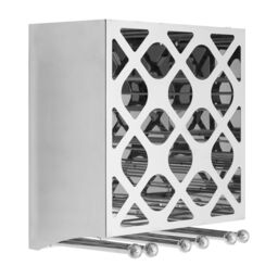 Orsina Space Saving 12 Bottle Rose Gold Finish Wine Rack, Elegant Wine Bottle Rack For Cupboard, Stylish Wine Rack in Silver