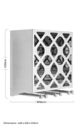 Orsina Space Saving 12 Bottle Rose Gold Finish Wine Rack, Elegant Wine Bottle Rack For Cupboard, Stylish Wine Rack in Silver - thumbnail 3