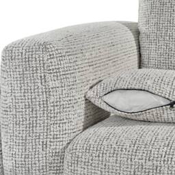 Furnishings For Less UK Bali Modern Single Seater Armchair Chenille Fabric Grey - thumbnail 5