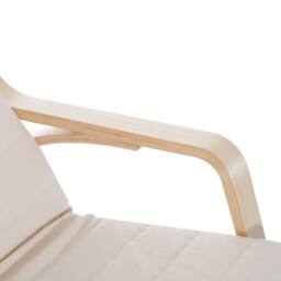 STILVORA Rocking Lounge Chair with Adjustable Leg Rest in Cream - thumbnail 7