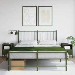 Berkfield Home Bedside Cabinets 2 pcs Olive Green 36x39x50.5 cm Steel
