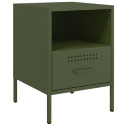 Berkfield Home Bedside Cabinets 2 pcs Olive Green 36x39x50.5 cm Steel - thumbnail 5
