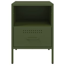 Berkfield Home Bedside Cabinets 2 pcs Olive Green 36x39x50.5 cm Steel - thumbnail 6