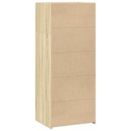 Berkfield Home Highboard Sonoma Oak 50x41x124 cm Engineered Wood in Light Oak - Size: 50 x 41 x 124 cm - thumbnail 6