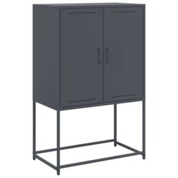 Berkfield Home TV Cabinet Black 68x39x60.5 cm Steel - thumbnail 2