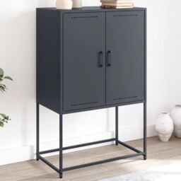Berkfield Home TV Cabinet Black 68x39x60.5 cm Steel