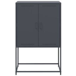Berkfield Home TV Cabinet Black 68x39x60.5 cm Steel - thumbnail 6