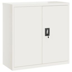 Berkfield Home File Cabinet White 90x40x90 cm Steel - Size: 90 x 40 x 90 cm - thumbnail 2