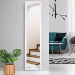 HOMCOM Full Length Mirror, Floor Standing or Wall-Mounted Long Mirror, White - thumbnail 4