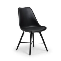 Cheshire Rosedale Elegant Black Seat & Black Legs Dining Chairs - Set of 2 - thumbnail 2