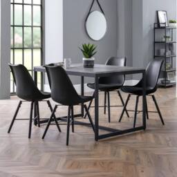 Cheshire Rosedale Elegant Black Seat & Black Legs Dining Chairs - Set of 2 - thumbnail 7